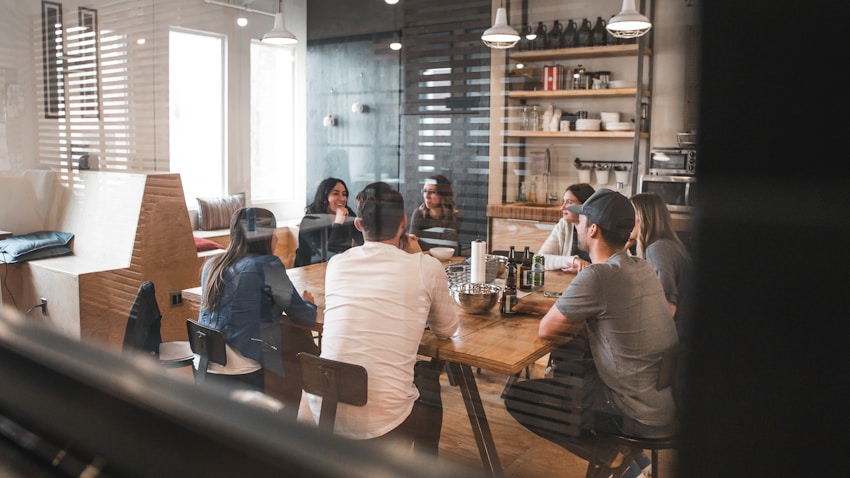 Team meeting in a modern office